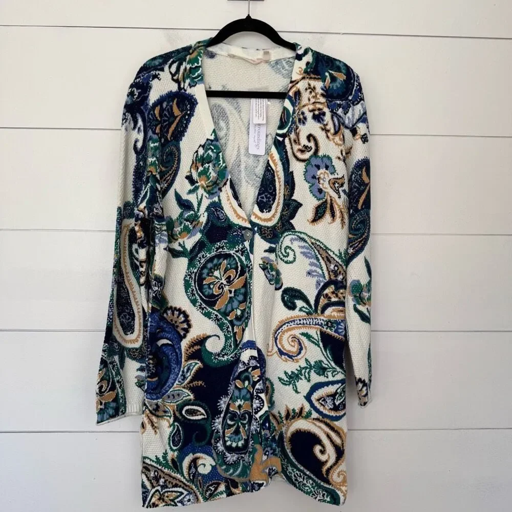 Soft Surroundings Women’s Petite XL Marin Patterned Cardigan New